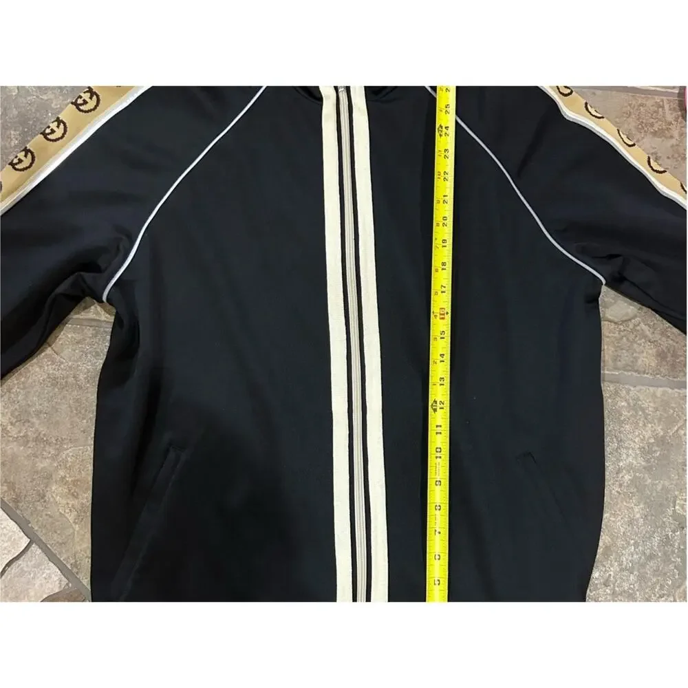 Men's Gucci GG ribbon oversized technical jersey, track, jacket, size XL